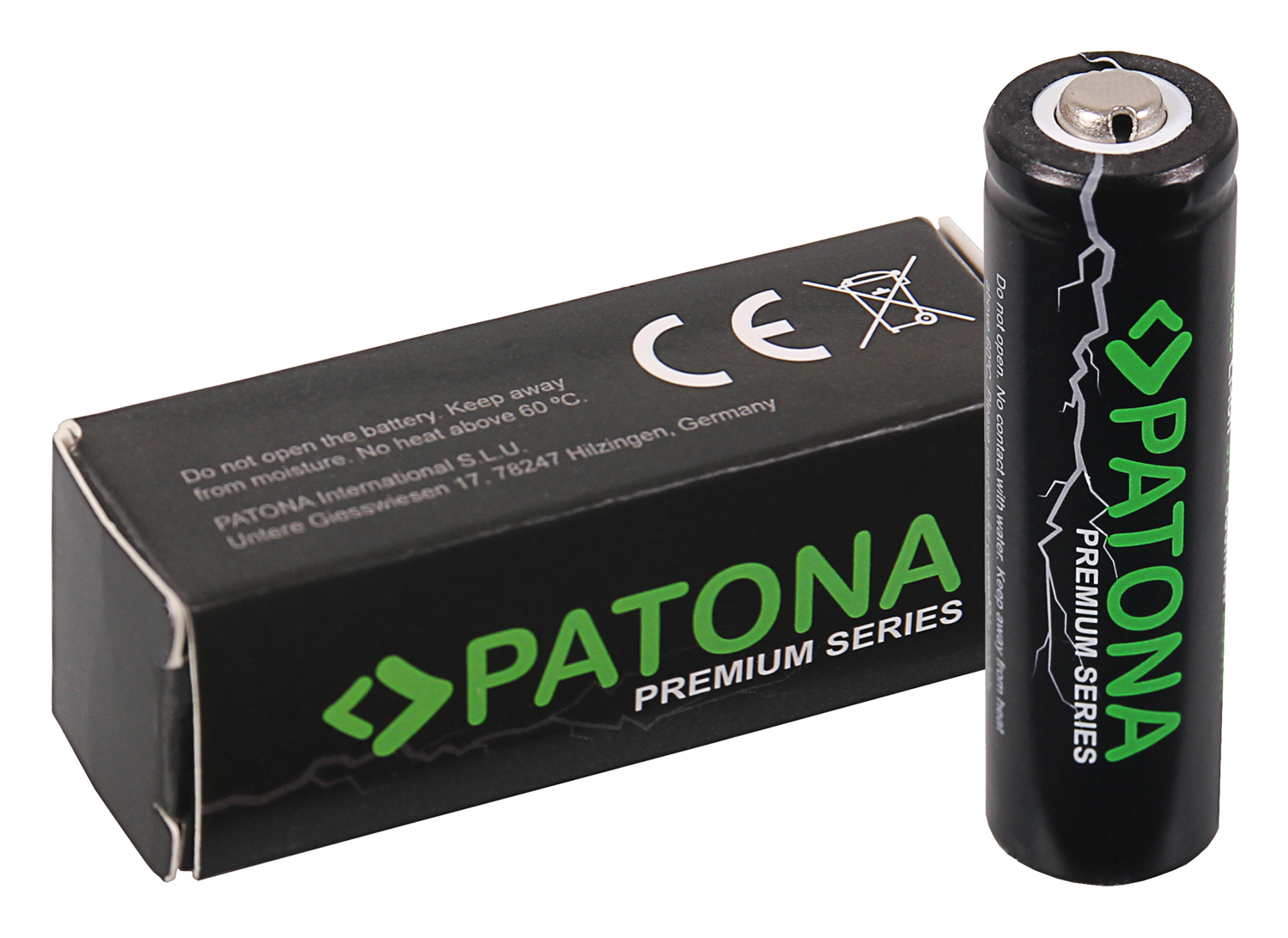 Batteria PATONA Premium 18650 Cell 18650 Li-ion Battery unprotected sharp/button top 3,7V 3350mAh LG Cell